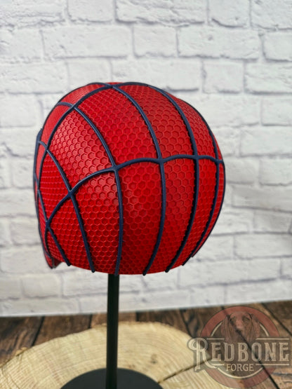 Red & Navy Raised Web Slinger Mask