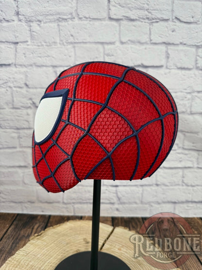 Red & Navy Raised Web Slinger Mask