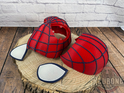 Red & Navy Raised Web Slinger Mask