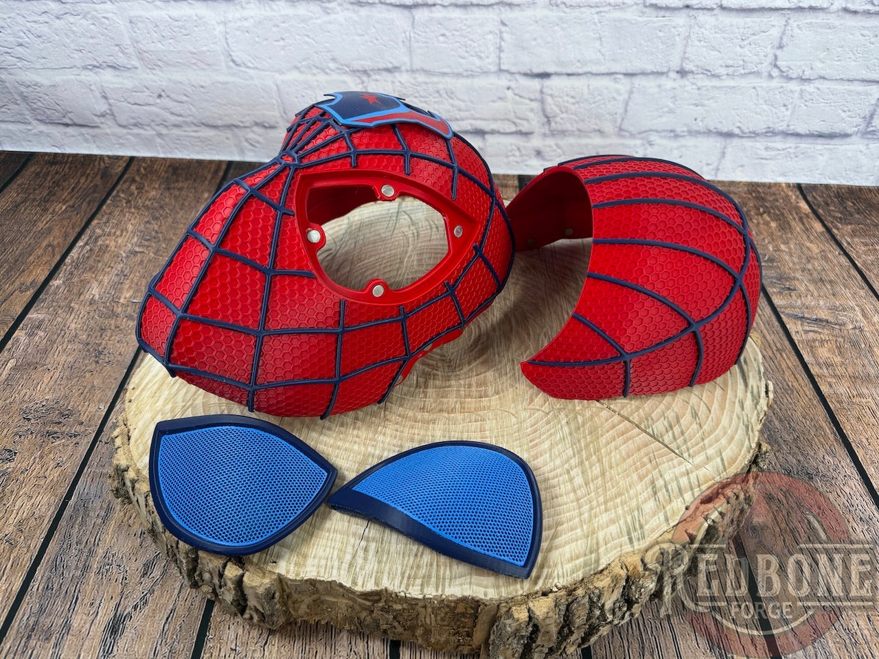 Houston-Inspired Red & Blue Web Slinger Mask