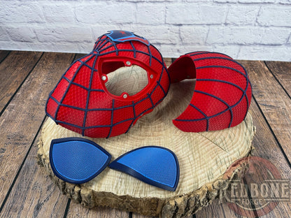 Houston-Inspired Red & Blue Web Slinger Mask