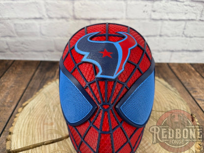Houston-Inspired Red & Blue Web Slinger Mask