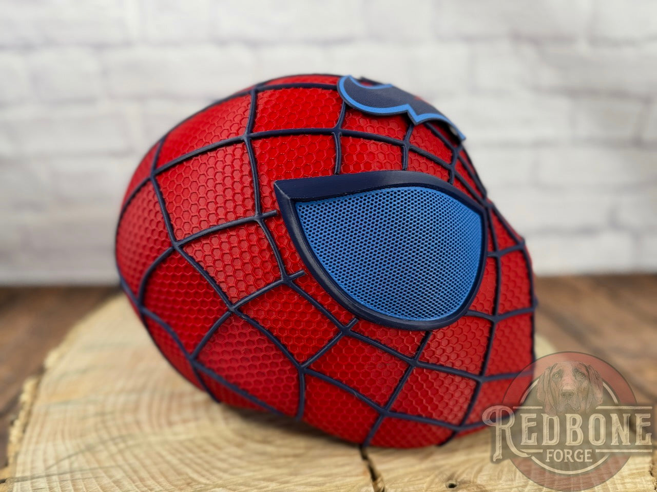 Houston-Inspired Red & Blue Web Slinger Mask