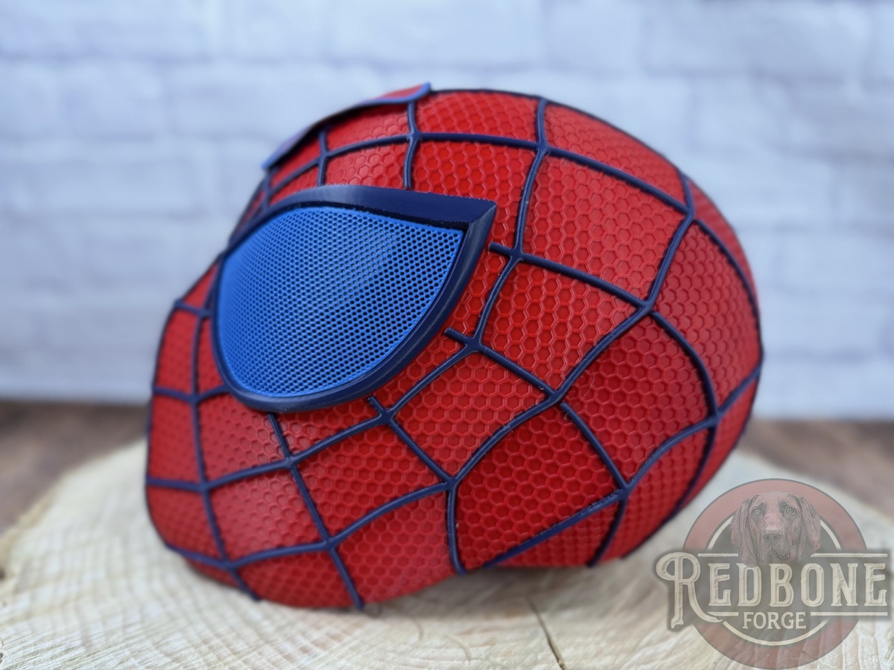 Houston-Inspired Red & Blue Web Slinger Mask