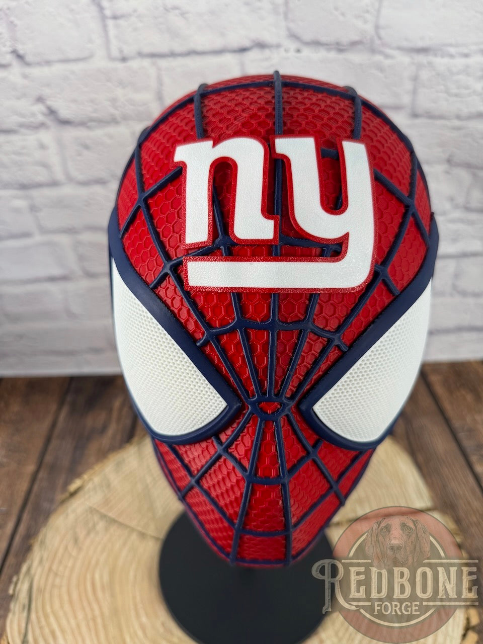 NY-Inspired Big Apple Red & Blue Web Slinger Mask