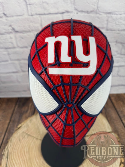 NY-Inspired Big Apple Red & Blue Web Slinger Mask
