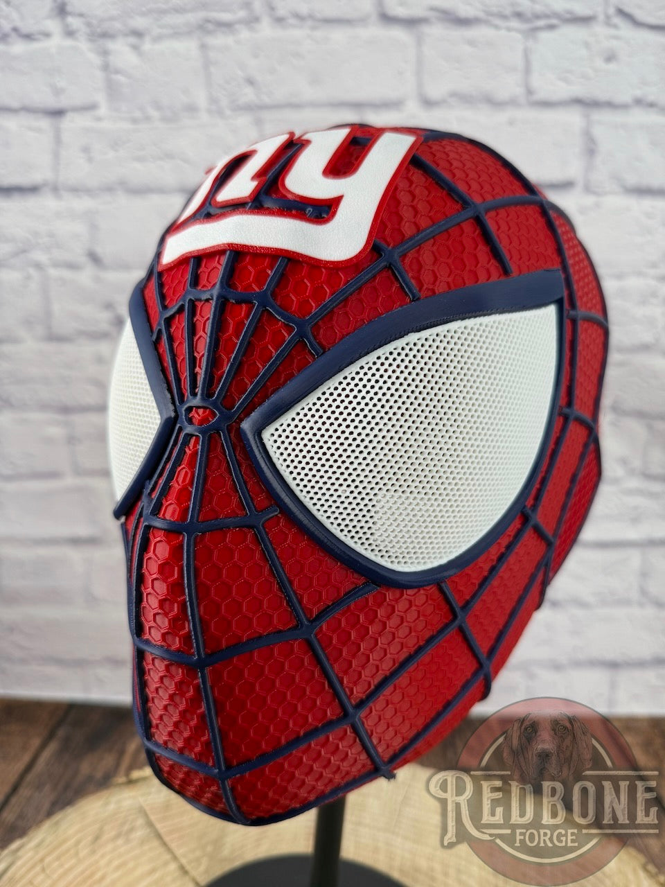 New York Giants Spiderman 3D Printed Helmet