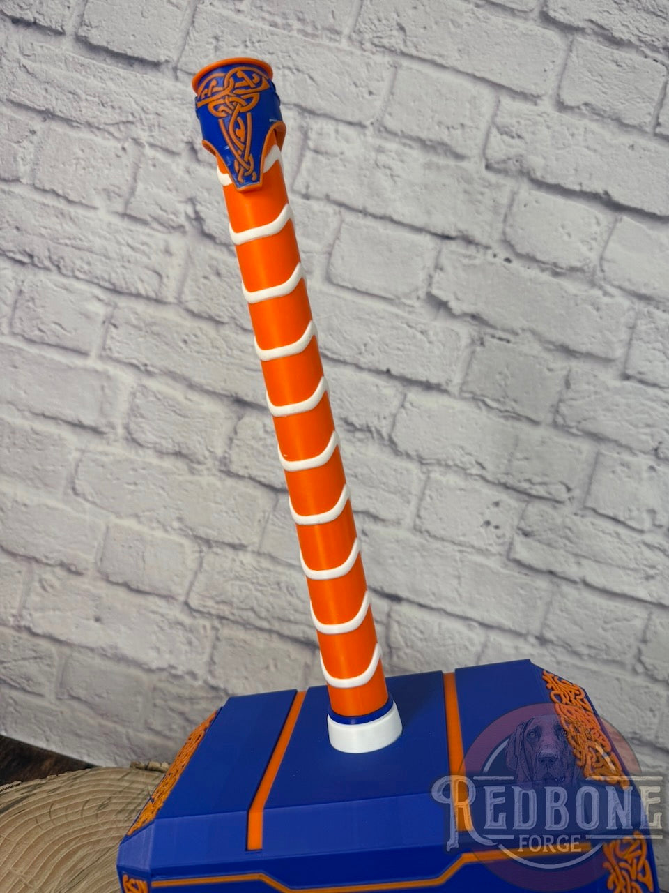Custom Themed Mjolnir Norse God Hammer 3D Printed w/ Stand