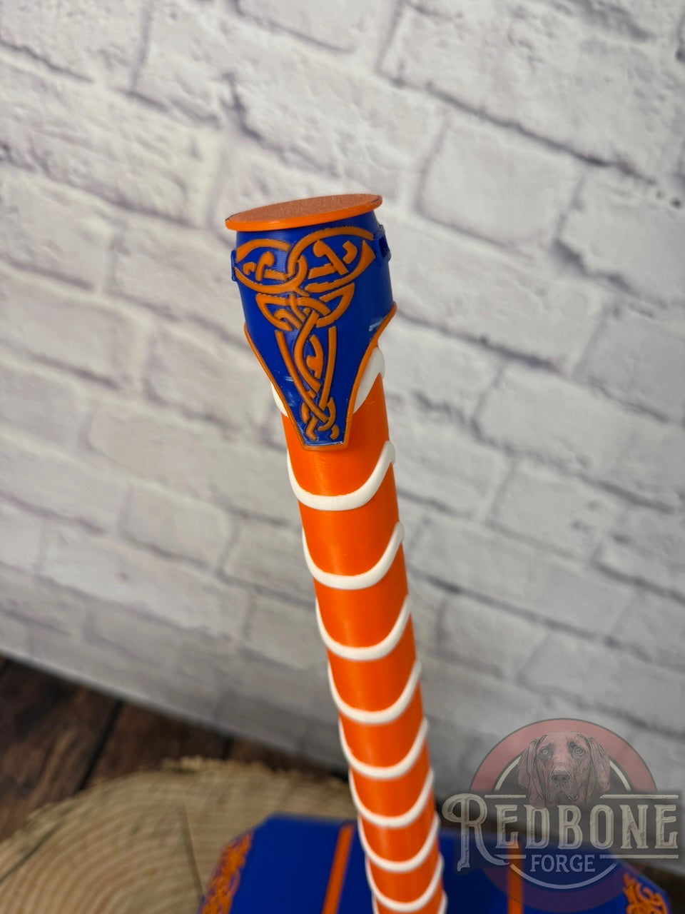 Custom Themed Mjolnir Norse God Hammer 3D Printed w/ Stand