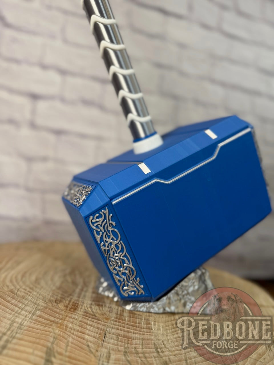 Custom Themed Mjolnir Norse God Hammer 3D Printed w/ Stand