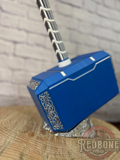 Custom Themed Mjolnir Norse God Hammer 3D Printed w/ Stand