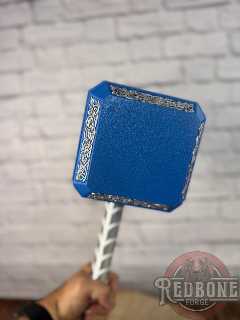 Custom Themed Mjolnir Norse God Hammer 3D Printed w/ Stand