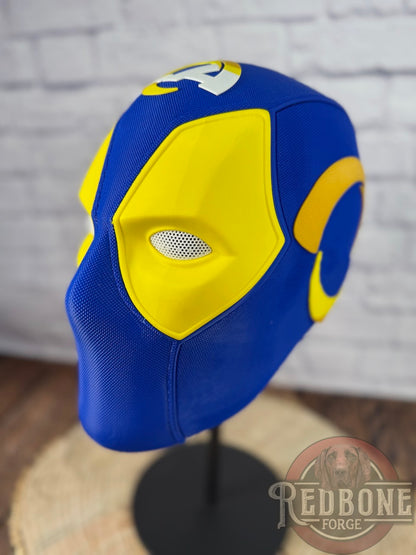 LA-Inspired Blue & Gold Masked Mercenary Mask