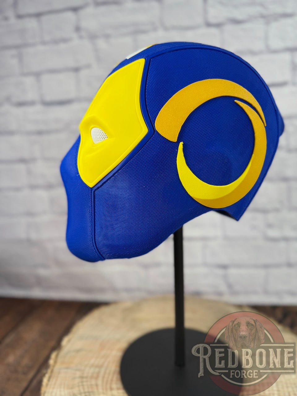 LA-Inspired Blue & Gold Masked Mercenary Mask