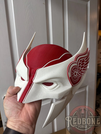 Detroit-Inspired Red & White Hocker Mutant Cowl