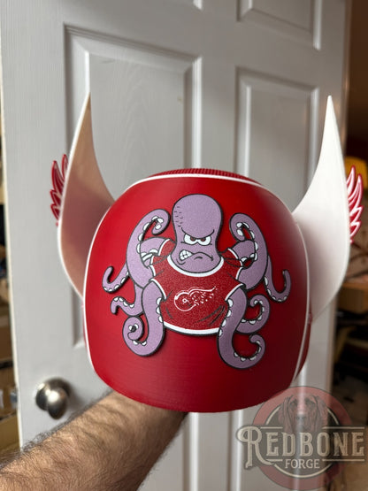 Detroit-Inspired Red & White Hocker Mutant Cowl