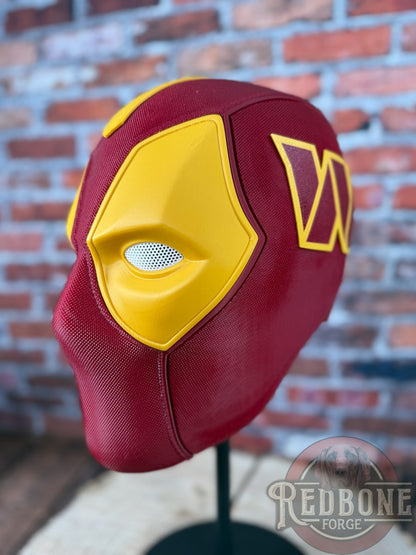 Washington-Inspired Gold & Burgundy Masked Mercenary Mask