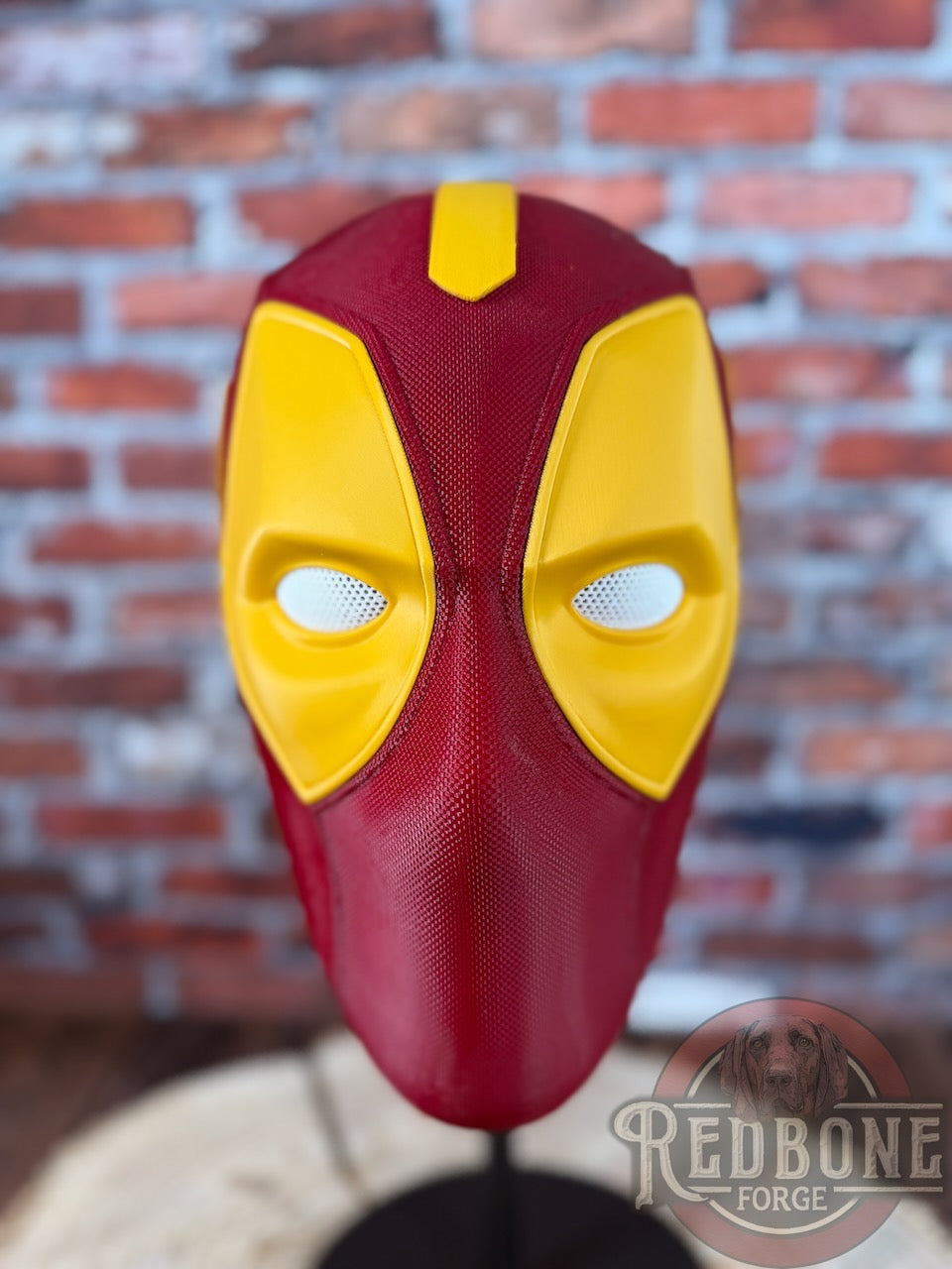 Washington-Inspired Gold & Burgundy Masked Mercenary Mask