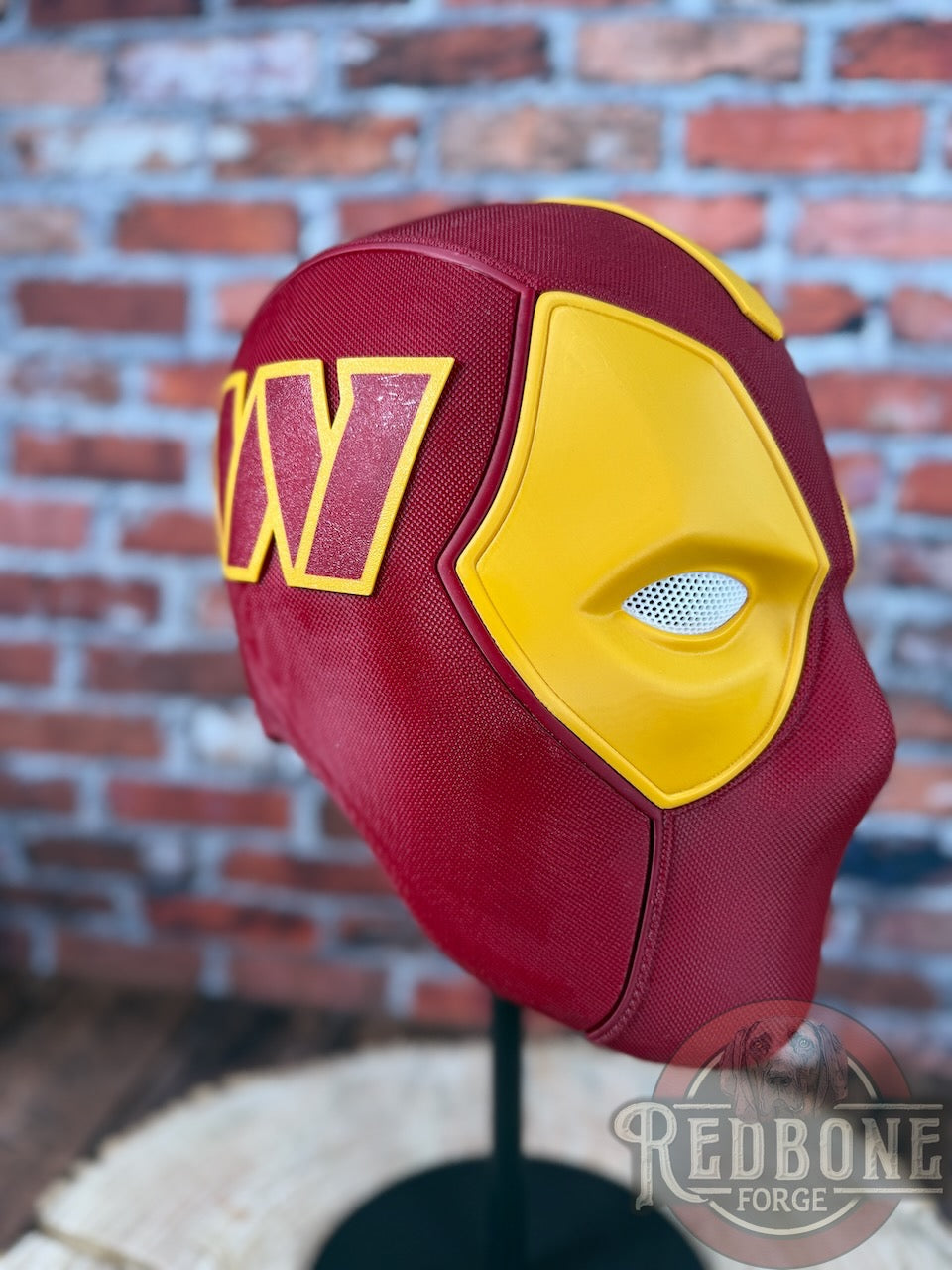 Washington-Inspired Gold & Burgundy Masked Mercenary Mask
