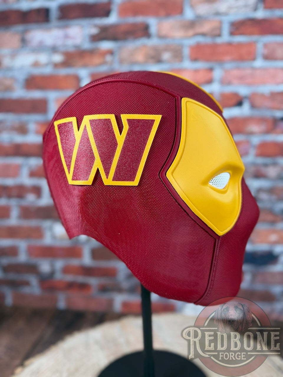 Washington-Inspired Gold & Burgundy Masked Mercenary Mask