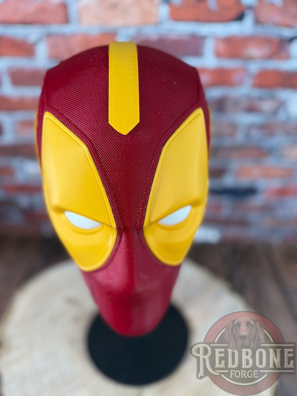 Washington-Inspired Gold & Burgundy Masked Mercenary Mask