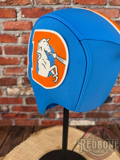 Denver-Inspired Powder Blue & Orange Throwback Masked Mercenary Mask