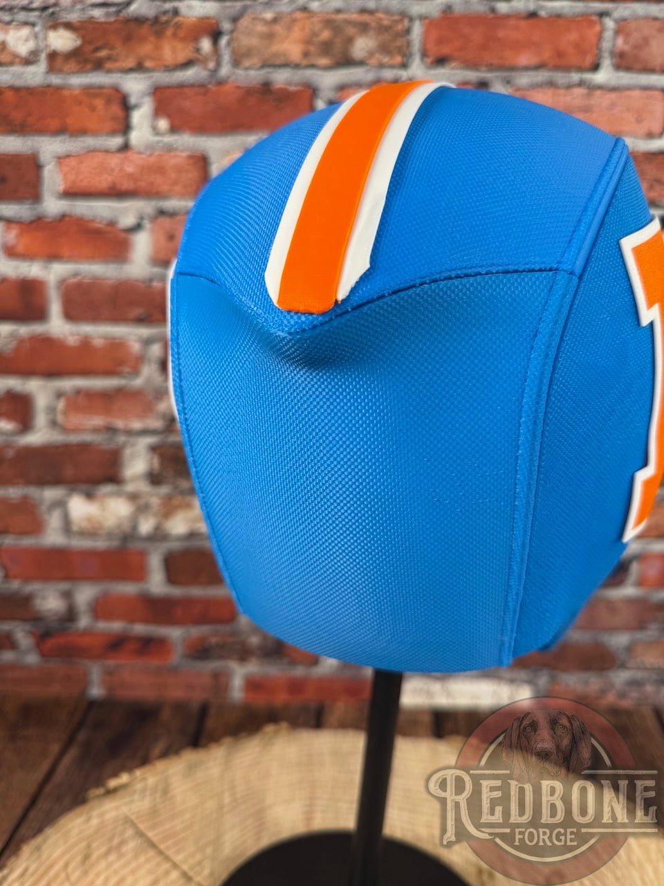 Denver-Inspired Powder Blue & Orange Throwback Masked Mercenary Mask