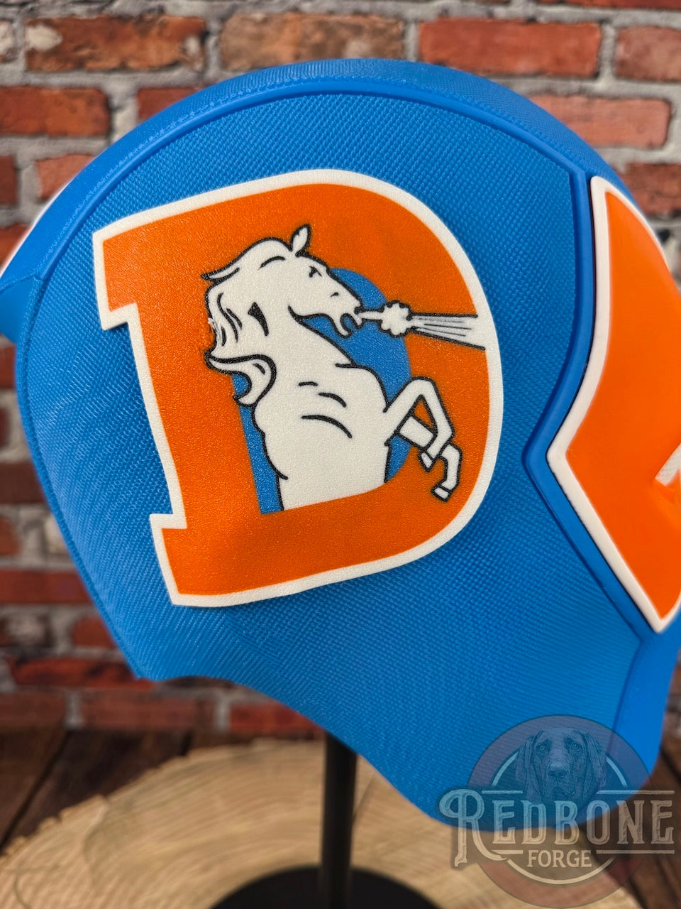 Denver-Inspired Powder Blue & Orange Throwback Masked Mercenary Mask
