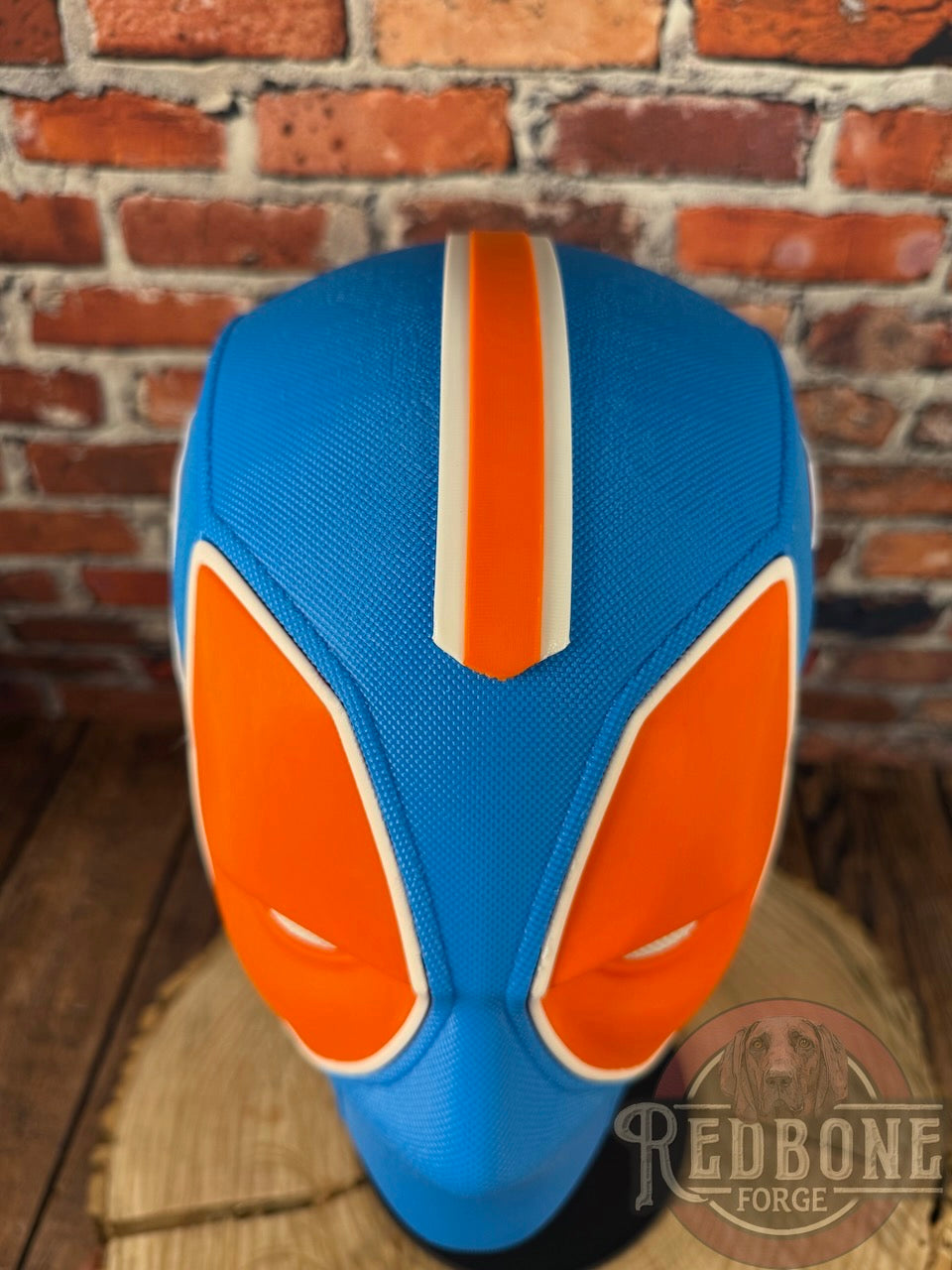 Denver-Inspired Powder Blue & Orange Throwback Masked Mercenary Mask