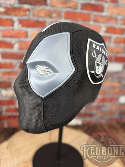 Vegas-Inspired Black & Silver Masked Mercenary Mask