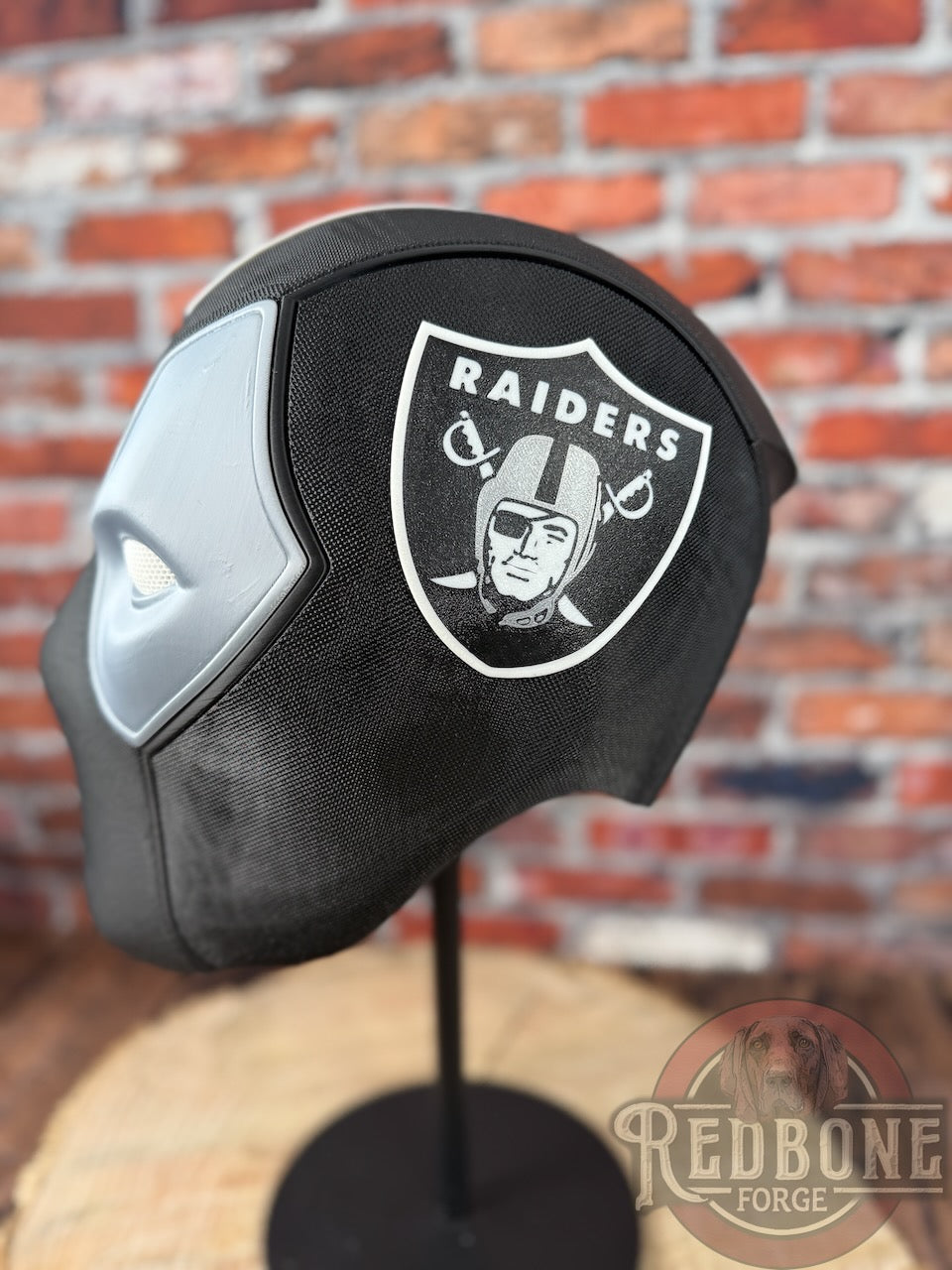 Vegas-Inspired Black & Silver Masked Mercenary Mask