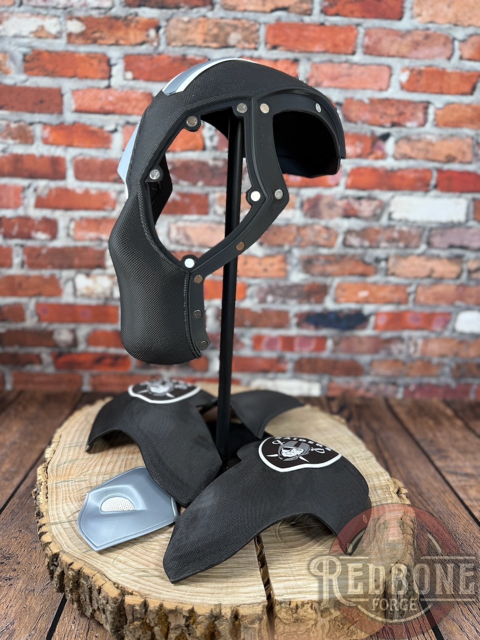 Vegas-Inspired Black & Silver Masked Mercenary Mask