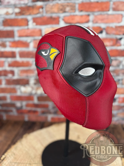 Arizona-Inspired Garnet & Black Masked Mercenary Mask