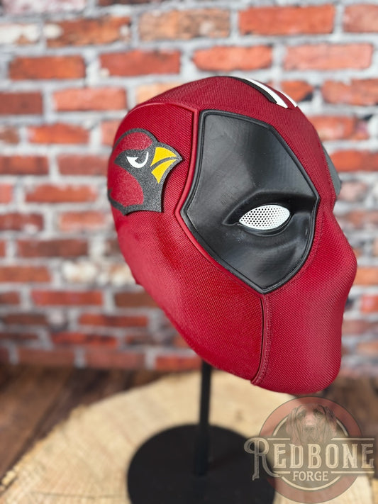 Arizona-Inspired Garnet & Black Masked Mercenary Mask