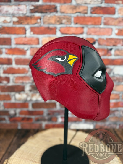 Arizona-Inspired Garnet & Black Masked Mercenary Mask