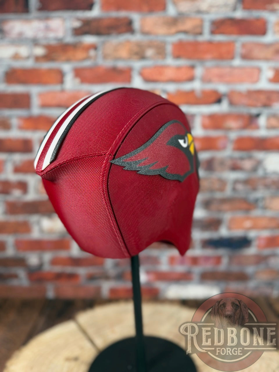 Arizona-Inspired Garnet & Black Masked Mercenary Mask