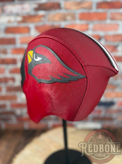 Arizona-Inspired Garnet & Black Masked Mercenary Mask