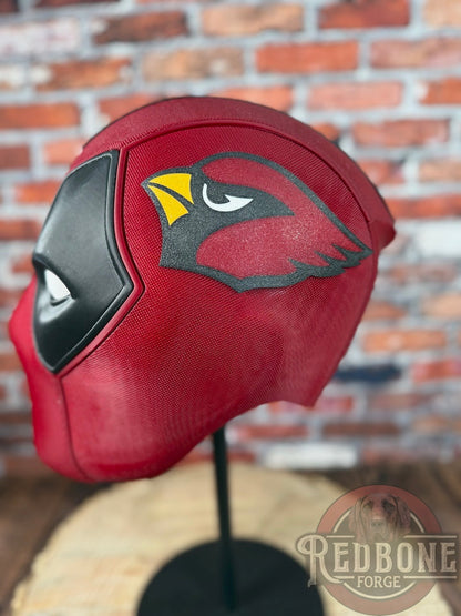 Arizona-Inspired Garnet & Black Masked Mercenary Mask