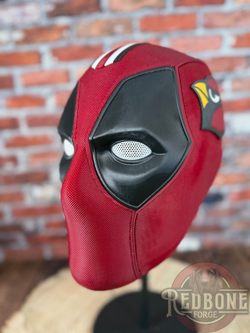Arizona-Inspired Garnet & Black Masked Mercenary Mask