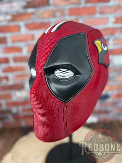 Arizona-Inspired Garnet & Black Masked Mercenary Mask