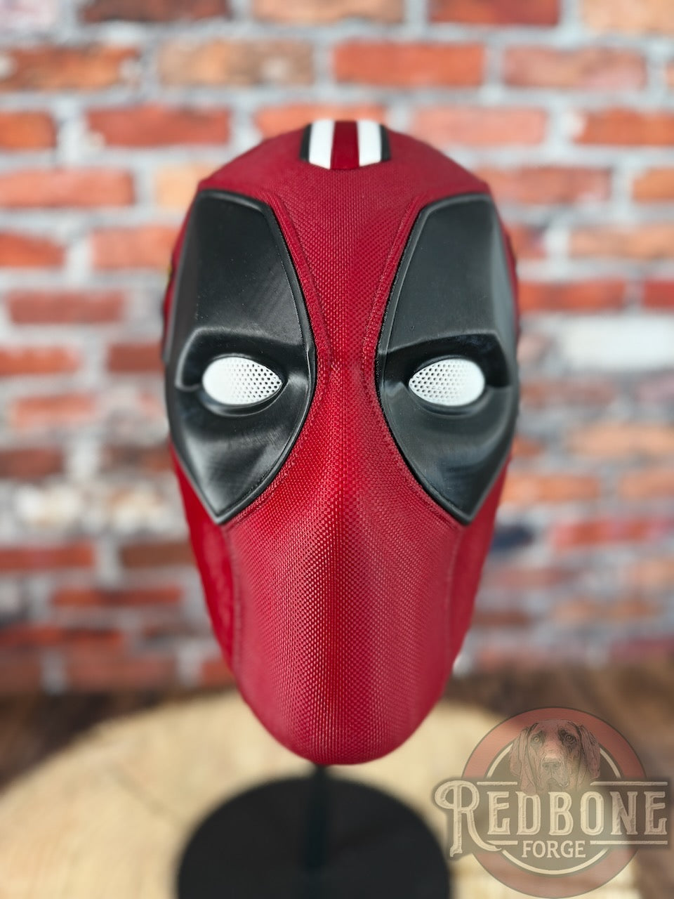 Arizona-Inspired Garnet & Black Masked Mercenary Mask