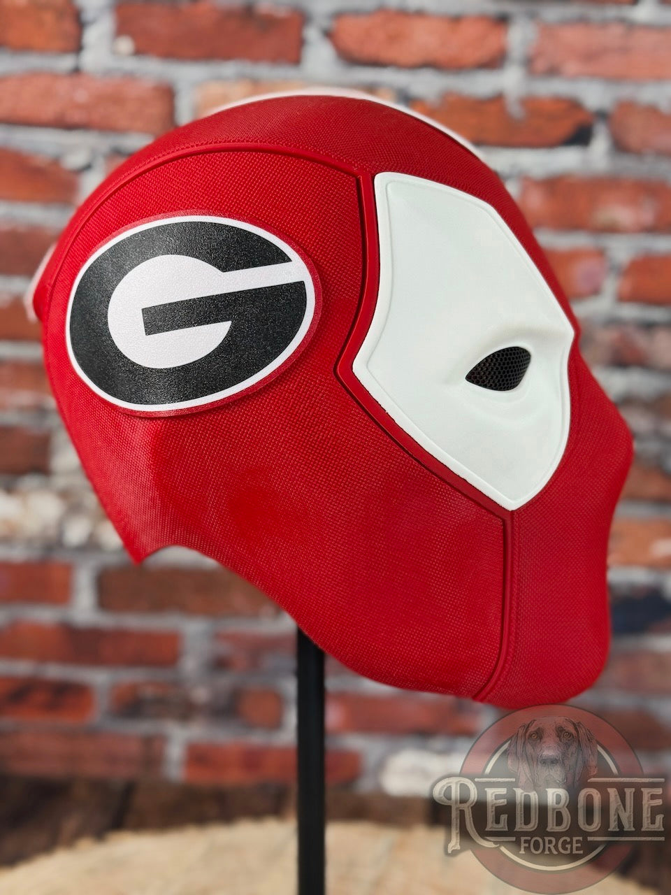 Georgia-Inspired Red & Black Masked Mercenary Mask