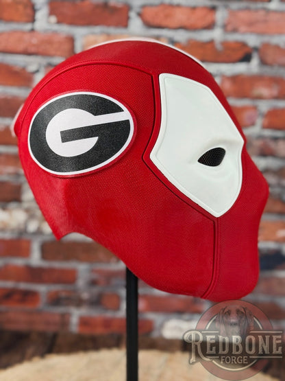 Georgia-Inspired Red & Black Masked Mercenary Mask