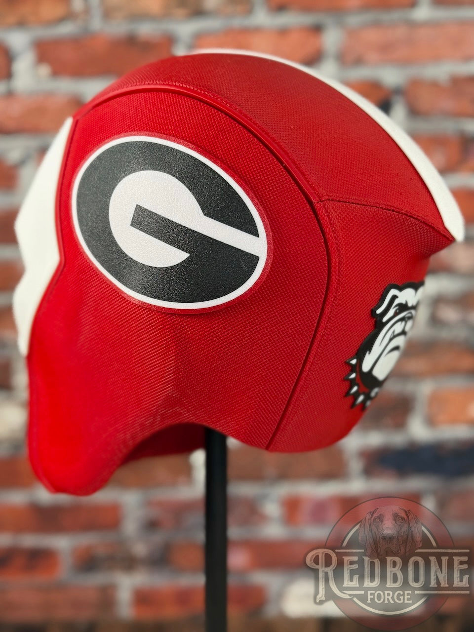 Georgia-Inspired Red & Black Masked Mercenary Mask