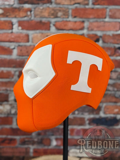 Tennessee-Inspired Orange & White Masked Mercenary Mask