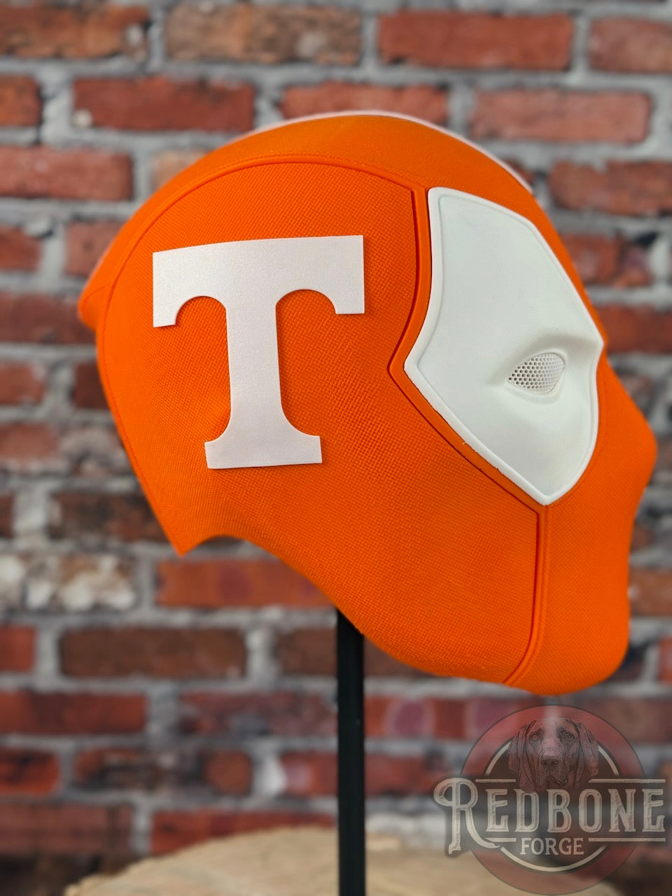 Tennessee-Inspired Orange & White Masked Mercenary Mask