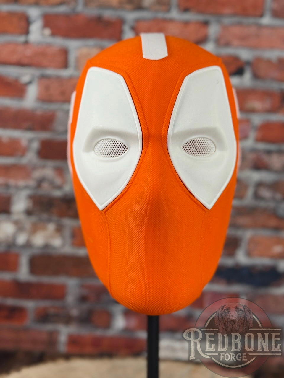 Tennessee-Inspired Orange & White Masked Mercenary Mask