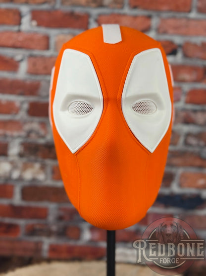 Tennessee-Inspired Orange & White Masked Mercenary Mask