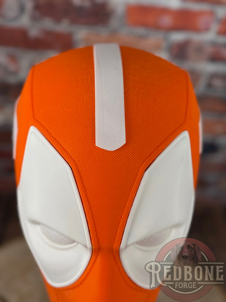 Tennessee-Inspired Orange & White Masked Mercenary Mask