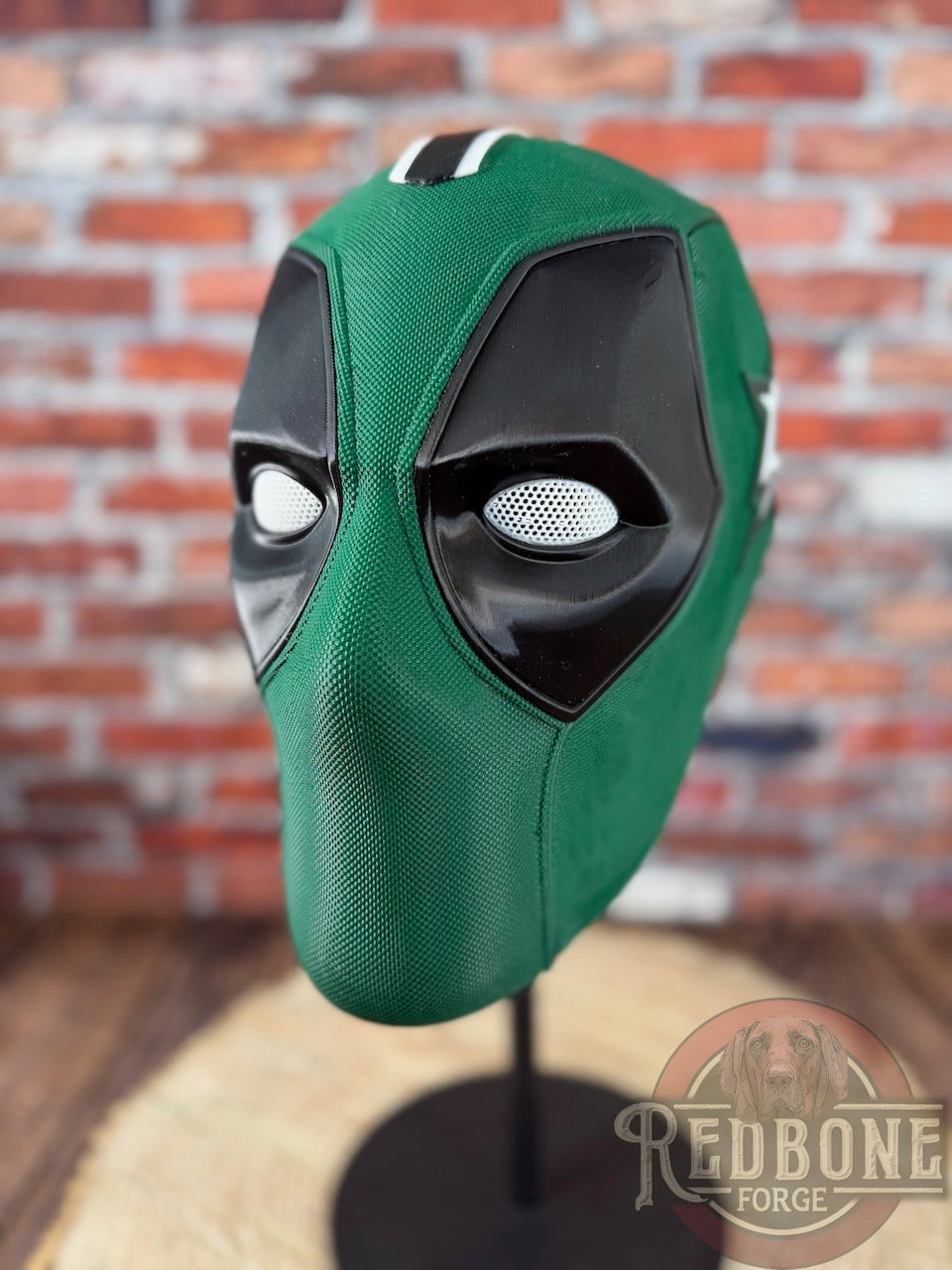 Dallas-Inspired Green & Black Masked Mercenary Mask